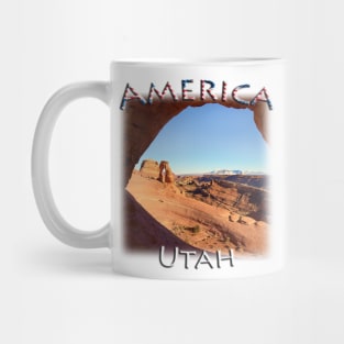 America - Utah - Delicate Arch through a window Mug